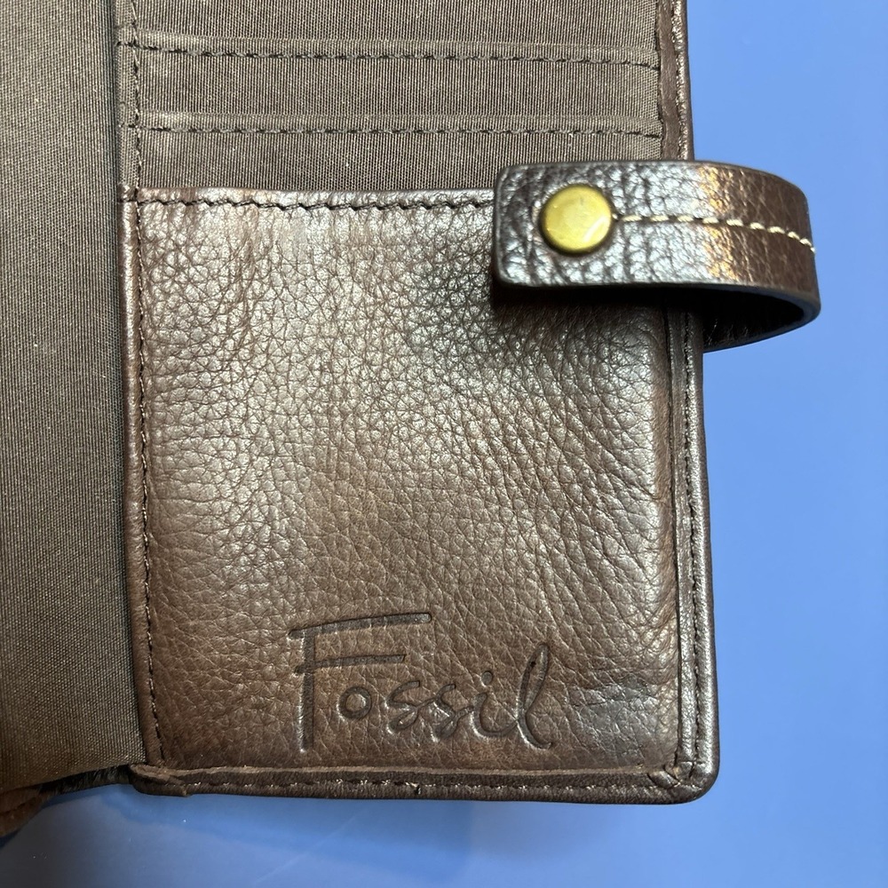 Fossil Leather Multicolor Patchwork Wallet Boho R… - image 7